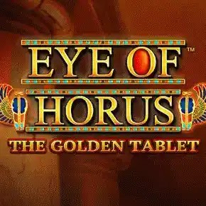 Eye of Horus The Golden Tablet Megaways logo by Blueprint Gaming at Mr Punter Casino