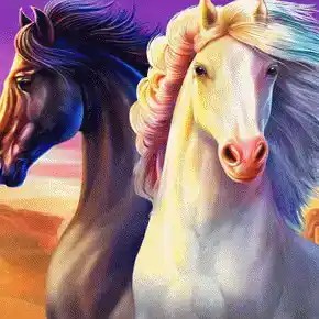 Mustang Gold Megaways logo by Pragmatic Play at Mr Punter Casino