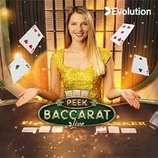 Peek Baccarat online game logo by Evolution on mrpunter-gr.com.gr