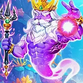 Poseidon's Secret 2 slot logo by KA Gaming at Mr Punter Casino