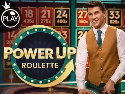Power UP Roulette logo by Pragmatic Play at Mr Punter Casino