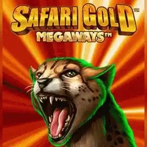 Megaways logo of Safari Gold Megaways from Blueprint Gaming at Mr Punter Casino
